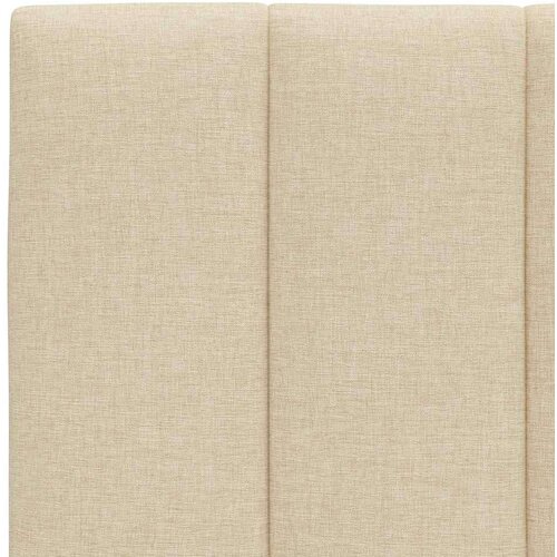  Krevet s madracem krem 100 x 200 cm od tkanine Slike