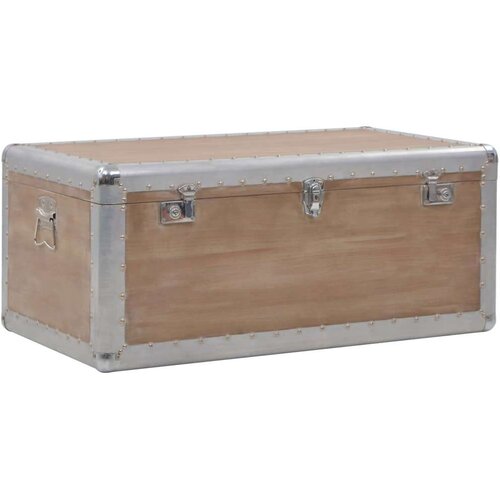  &amp;Scaron;katla za shranjevanje trden les jelke 91x52x40 cm rjava Slike