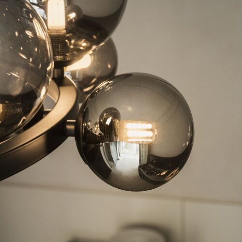 Ideal Lux led luster na sajli perlage 11xG9/3W/230V prečnik 73 cm crna/dimljena Slike