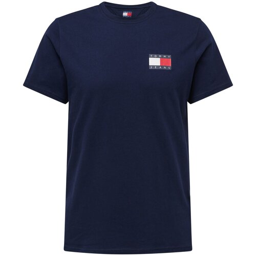 Tommy Jeans Majica 'ESSENTIAL' mornarska / rdeča / bela Cene