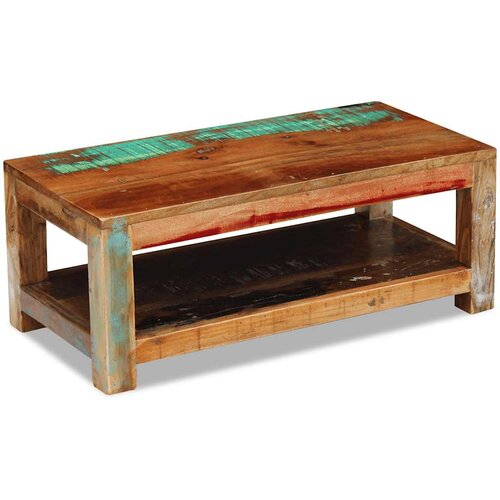  Stolić za kavu od masivnog obnovljenog drva 90 x 45 x 35 cm Cene