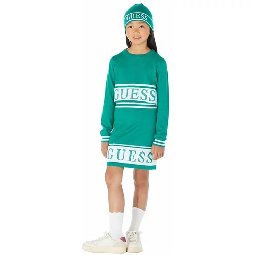 Guess Dječja suknja boja: zelena, mini, ravna