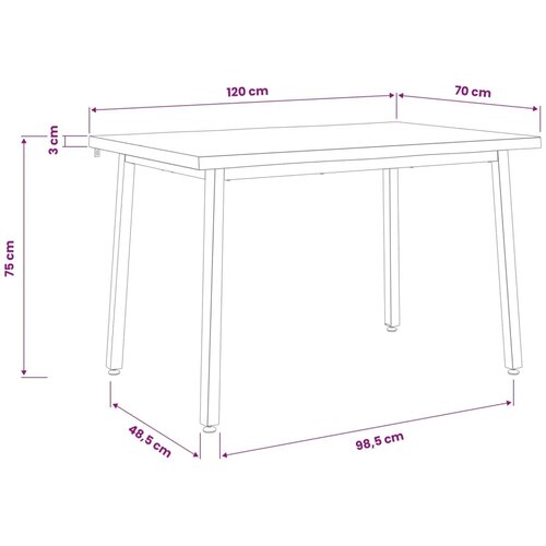  120 x 70 x 75 cm Čvrsto drvo akacije Bijela i crna Pravokutni - Bijela i crna 120 x 70 x 75 cm Četvrtasto Cene