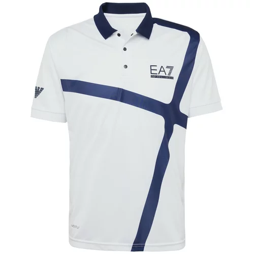 Ea7 Emporio Armani Funkcionalna majica temno modra / bela