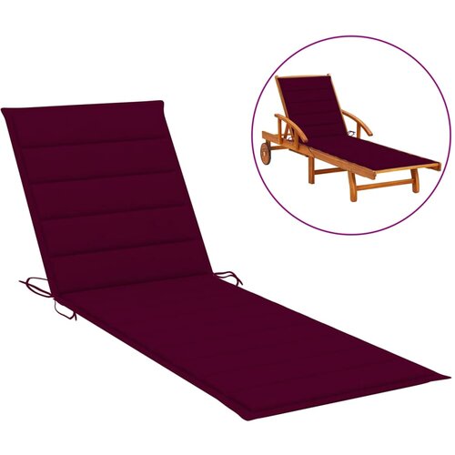 vidaXL jastuk za ležaljku crvena boja vina 200 x 50 x 3 cm od tkanine Cijene