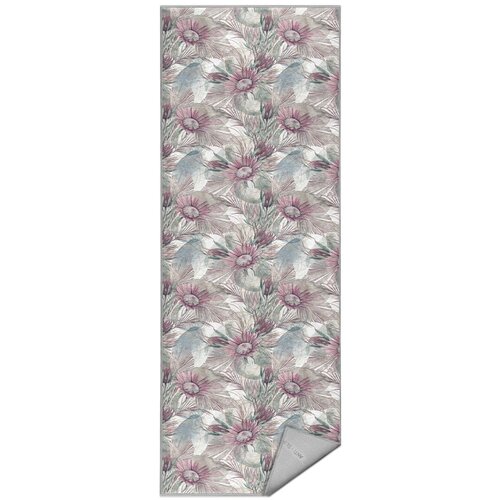 Mila Home vijoličen/siv pralen tekač 80x200 cm dusty flowers – Cene