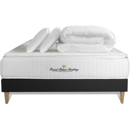 Royal Palace Bedding Kompletni paket za posteljo - Vzmetnica 160x200 cm + Vzmetni boksi z letvami (komplet) + 2 vzglavnika + Prevleka - George V, (21613218) Cene