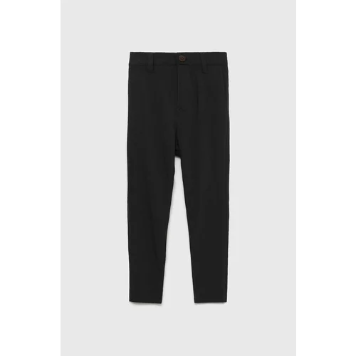 Abercrombie & Fitch Dječje hlače boja: crna, glatki materijal