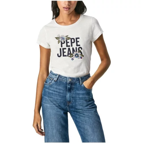 Pepe Jeans Majice s kratkimi rokavi - Bela