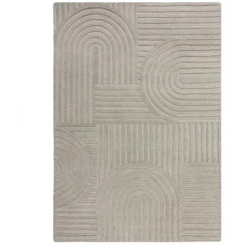 Flair Rugs Siva volnena preproga Flair Rugs Zen Garden, 160 x 230 cm