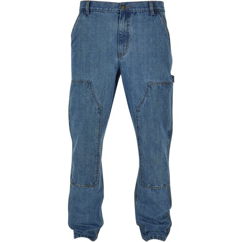 UC Men Double Knee Jeans Light Blue Washed Slike