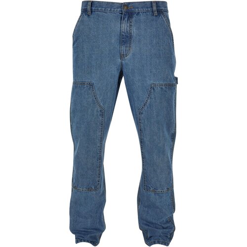 UC Men Double Knee Jeans Light Blue Washed Cene