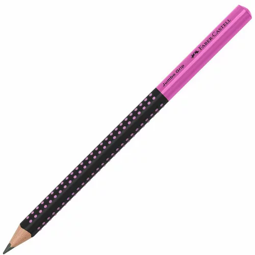 Faber-castell Grafitni svinčnik Grip Jumbo, HB, črno roza