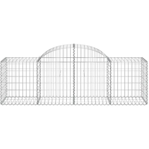  Lučne gabionske ko&amp;scaron;are 12 kom 200x50x60/80 cm pocinčano željezo Slike