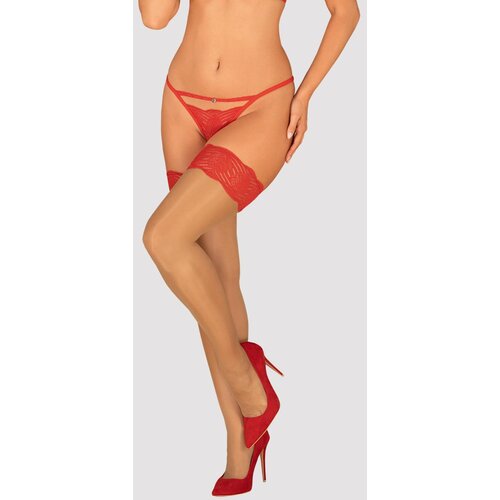 Obsessive Samostojeće čarape Mellania, crvene Cijene