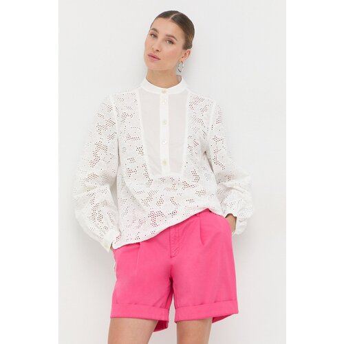 Custommade Bombažna bluza ženska, bela barva Slike