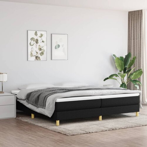  Okvir za krevet s oprugom crni 200x200 cm od tkanine Cene