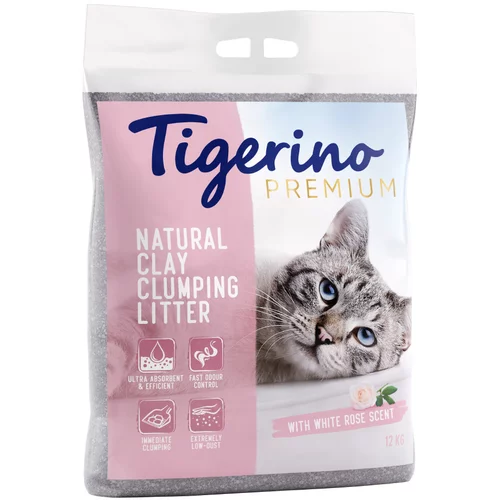 Tigerino Canada Style / Premium pesek za mačke - vonj bele vrtnice - Varčno pakiranje: 2 x 12 kg