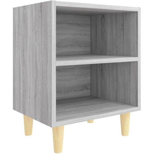  Noćni ormarići s drvenim nogama 2 kom boja hrasta 40x30x50 cm Slike