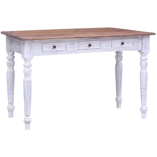  Radni stol s ladicama bijeli 117 x 57 x 75 cm obnovljeno drvo Cijene