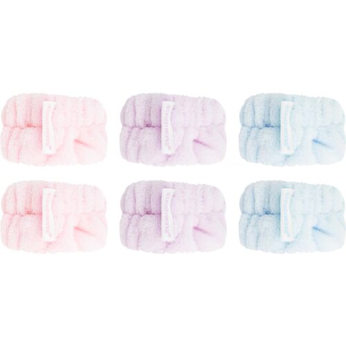 Brushworks Pastel Microfibre Wrist Wash Bands zapestnice proti brizganju vode pri umivanju obraza 6 kos Cene