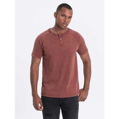 Ombre Men&amp;#039;s t-shirt with henley neckline Slike