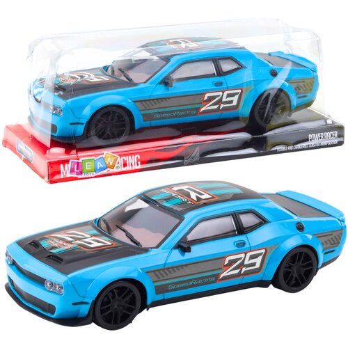  Sportski auto za igru s pogonom na stražnje kotače Glossy - 28 cm - plavi Slike
