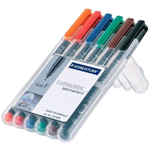 Staedtler Marker Lumocolor 318 WP6 0,6 mm, 6 kosov Cene