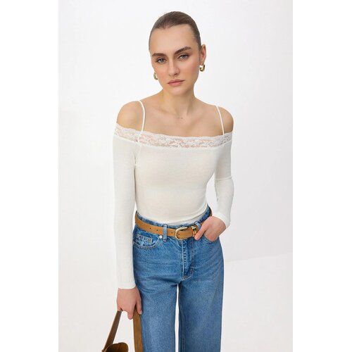 TRENDYOLMILLA Ženska bluza, Krem Cene