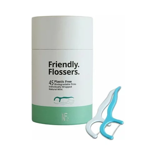 Natural Family CO. Friendly. Flossers. Floss Picks