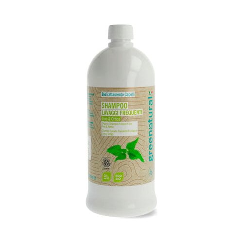 Greenatural &amp;Scaron;ampon z lanovim oljem in koprivo - 1000 ml Slike
