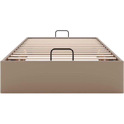 Okvir kreveta bez madraca cappuccina 90x200 cm od umjetne kože Slike
