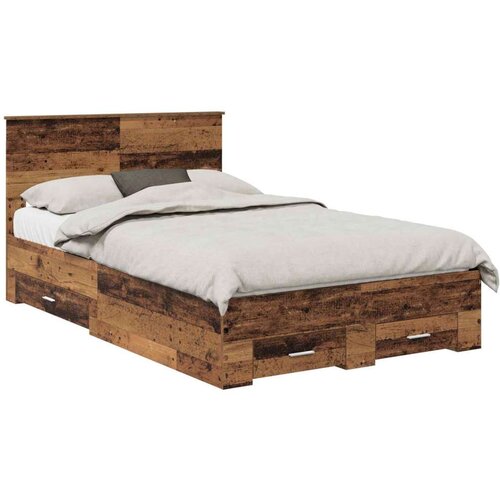  Okvir za krevet Staro drvo 120 x 190 cm Konstruirano drvo Slike