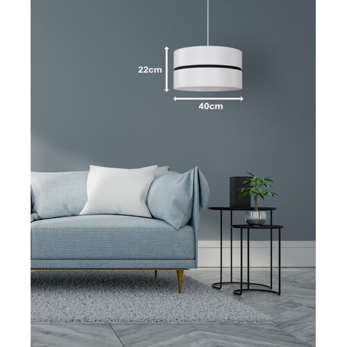 Duolla - Visilica na sajli DUO 1xE27/15W/230V prečnik 40 cm bela/crna Slike