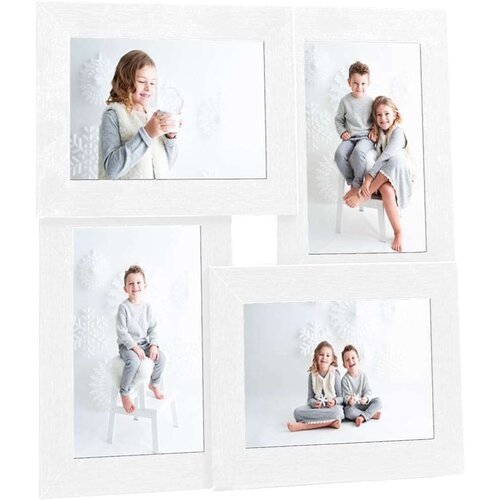 vidaXL Foto okvir za 4x(13x18 cm) fotografije bel MDF Cene