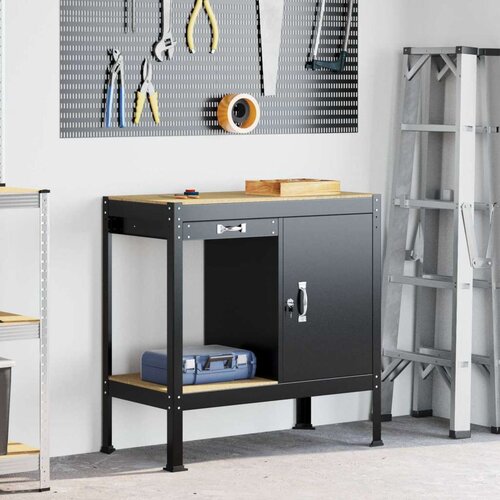  Radne klupe s ladicama Crna 81 x 41 x 145 cm Konstruirano drvo Cijene