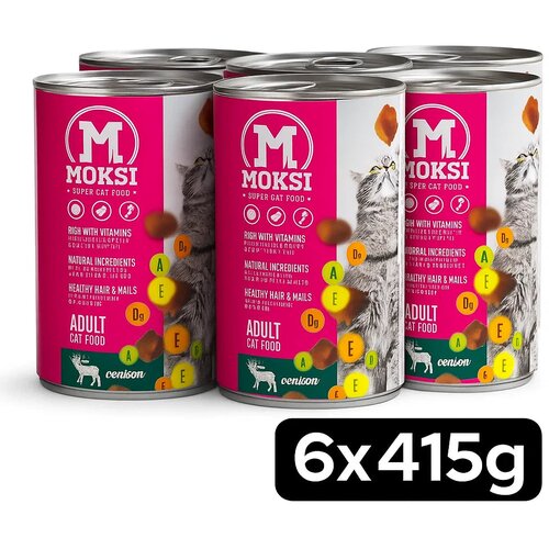 Moksi za mačke divljač 6x415g &amp;ndash; premium bundle Slike