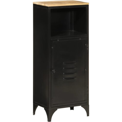  The Living Store Kopalniška omarica 40x27x90 cm železo in trden mangov les - Kopalniška Omarica, (21448206) Cene