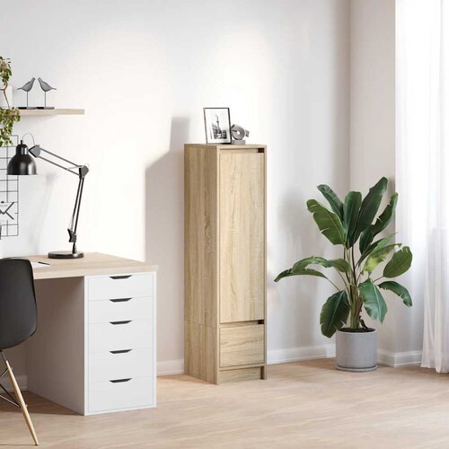 vidaXL Visoka ploča sonoma hrast 29,5x34x119,5 cm izrađeno drvo Cijene