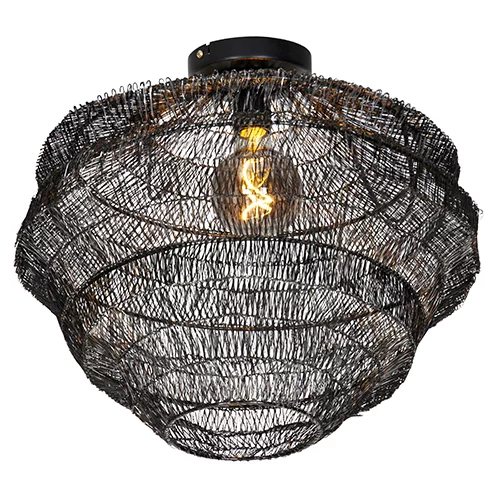 QAZQA Orientalska stropna svetilka črna 45 cm - Vadi