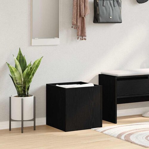  Kutija za saksije Crni hrast 40 x 40 x 40 cm Konstruirano drvo Slike