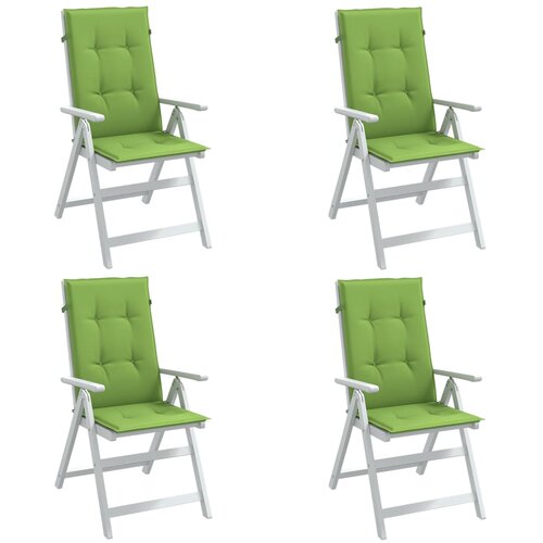 VidaXL Jastuci za stolice 4 kom pro&amp;scaron;arano zeleni 120x50x4 cm tkanina Slike