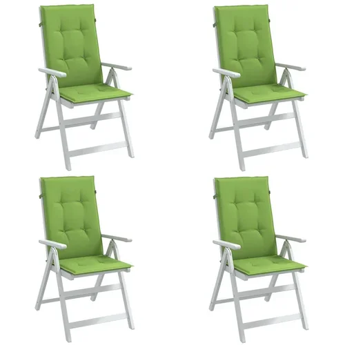 vidaXL Jastuci za stolice 4 kom prošarano zeleni 120x50x4 cm tkanina