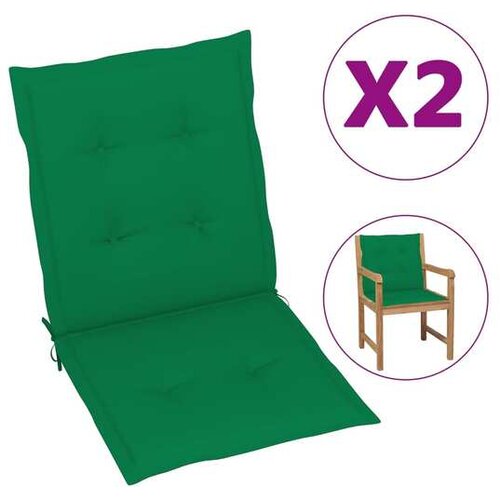  Jastuci za vrtne stolice 2 kom zeleni 100x50x3 cm od tkanine Cene