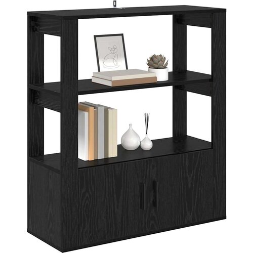 VidaXL Kreveta Crni hrast 30 x 80 x 90 cm Konstruirano drvo Slike