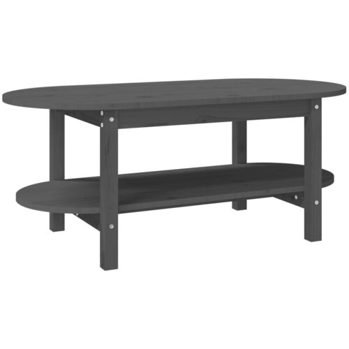 Maison Chic Klubska mizica - kavna mizica - Nizka mizica siva 110x55x45 trdna borovina, (21753070) Slike
