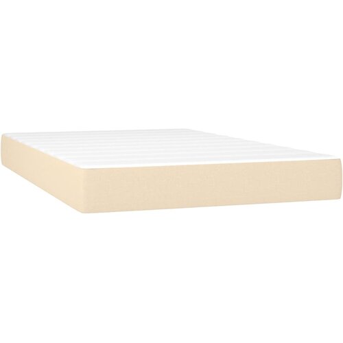  Krevet box spring s madracem LED krem 120 x 200 cm od tkanine Slike