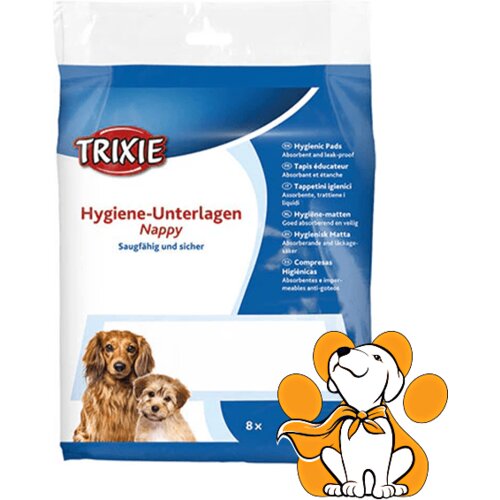 Trixie hygiene Pad Nappy, Pelene Za Štence - 8 Komada, 60x90cm Slike