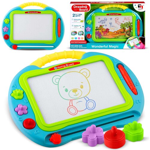 Ricokids Magnetic Drawing Board for Kids - Blue Color, (21740696) Cene