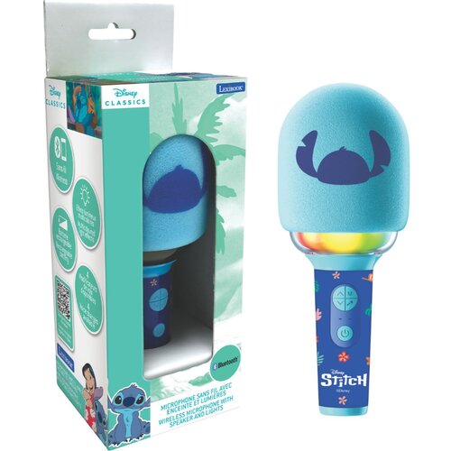 LEXIBOOK mikrofon za karaoke z lučko Stitch, moder Cene